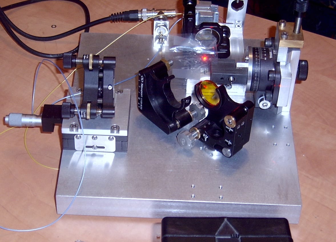 Phase contrast interferometer optical setup for fiber optic testing